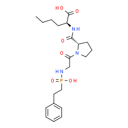 ChemSpider 2D Image | N-[Hydroxy(2-phenylethyl)phosphoryl]glycyl-L-prolyl-L-norleucine | C21H32N3O6P
