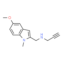 ChemSpider 2D Image | N-[(5-Methoxy-1-methyl-1H-indol-2-yl)methyl]-2-propyn-1-amine | C14H16N2O