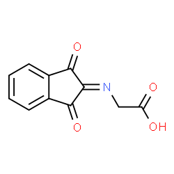 ChemSpider 2D Image | N-(1,3-Dioxo-1,3-dihydro-2H-inden-2-ylidene)glycine | C11H7NO4