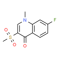 ChemSpider 2D Image | 7-Fluoro-1-methyl-3-methylsulfonyl-4-quinolone | C11H10FNO3S