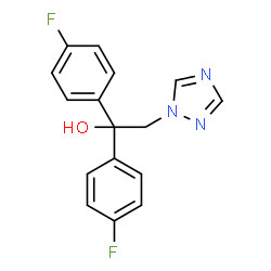 ChemSpider 2D Image | 1,1-bis(4-fluorophenyl)-2-(1,2,4-triazol-1-yl)ethanol | C16H13F2N3O
