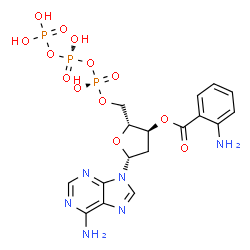 ChemSpider 2D Image | 3'ANTHRANILOYL-2'-DEOXY-ADENOSINE-5'-TRIPHOSPHATE | C17H21N6O13P3
