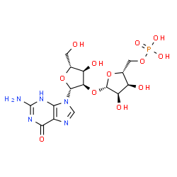 ChemSpider 2D Image | 2'-O-(5-O-Phosphono-beta-D-ribofuranosyl)guanosine | C15H22N5O12P