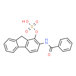 ChemSpider 2D Image | 2-(Benzoylamino)-9H-fluoren-1-yl hydrogen sulfate | C20H15NO5S