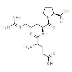 ChemSpider 2D Image | L-alpha-Glutamyl-N~5~-(diaminomethylene)-L-ornithyl-L-proline | C16H28N6O6