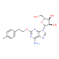 ChemSpider 2D Image | 2-[2-(4-Methylphenyl)ethoxy]adenosine | C19H23N5O5