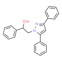 ChemSpider 2D Image | 2-(3,5-Diphenyl-1H-pyrazol-1-yl)-1-phenylethanol | C23H20N2O