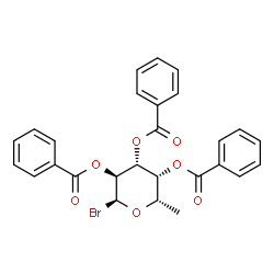 ChemSpider 2D Image | 2,3,4-Tri-O-benzoyl-6-deoxy-alpha-L-galactopyranosyl bromide | C27H23BrO7