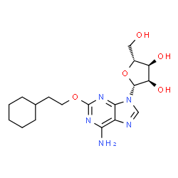ChemSpider 2D Image | 2-(2-Cyclohexylethoxy)adenosine | C18H27N5O5