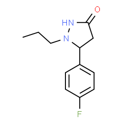 ChemSpider 2D Image | 5-(4-Fluorophenyl)-1-propyl-3-pyrazolidinone | C12H15FN2O