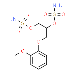 ChemSpider 2D Image | 3-(2-Methoxyphenoxy)-1,2-propanediyl disulfamate | C10H16N2O8S2