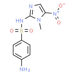 ChemSpider 2D Image | 4-Amino-N-(1-methyl-5-nitro-1H-imidazol-2-yl)benzenesulfonamide | C10H11N5O4S