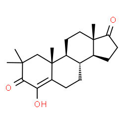 ChemSpider 2D Image | 4-Hydroxy-2,2-dimethylandrost-4-ene-3,17-dione | C21H30O3