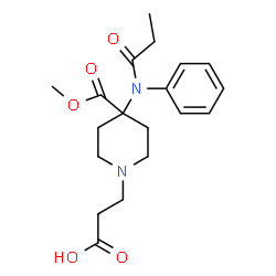 ChemSpider 2D Image | 3-{4-(methoxycarbonyl)-4-[phenyl(propanoyl)amino]piperidin-1-yl}propanoic acid | C19H26N2O5