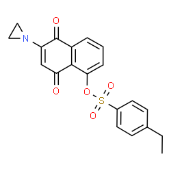 ChemSpider 2D Image | 6-(1-Aziridinyl)-5,8-dioxo-5,8-dihydro-1-naphthalenyl 4-ethylbenzenesulfonate | C20H17NO5S