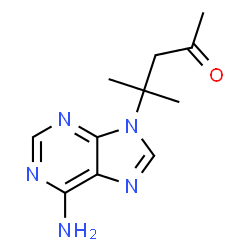 ChemSpider 2D Image | 4-(6-Amino-9H-purin-9-yl)-4-methyl-2-pentanone | C11H15N5O