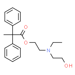 ChemSpider 2D Image | 2-[Ethyl(2-hydroxyethyl)amino]ethyl 2,2-diphenylpropanoate | C21H27NO3