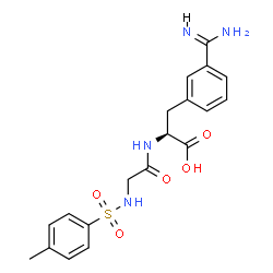 ChemSpider 2D Image | N-[(4-Methylphenyl)sulfonyl]glycyl-3-carbamimidoyl-L-phenylalanine | C19H22N4O5S