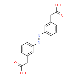 ChemSpider 2D Image | 3,3'-azobis(benzeneacetic acid) | C16H14N2O4