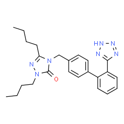 ChemSpider 2D Image | 2,5-Dibutyl-4-{[2'-(2H-tetrazol-5-yl)-4-biphenylyl]methyl}-2,4-dihydro-3H-1,2,4-triazol-3-one | C24H29N7O