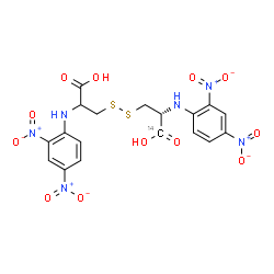ChemSpider 2D Image | N,N'-Bis(2,4-dinitrophenyl)-L-(1-~14~C)cystine | C1714CH16N6O12S2