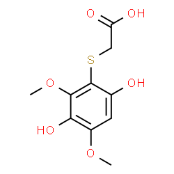 ChemSpider 2D Image | [(3,6-Dihydroxy-2,4-dimethoxyphenyl)sulfanyl]acetic acid | C10H12O6S