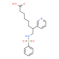 ChemSpider 2D Image | 8-[(Phenylsulfonyl)amino]-7-(3-pyridinyl)octanoic acid | C19H24N2O4S