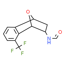 ChemSpider 2D Image | N-[6-(Trifluoromethyl)-11-oxatricyclo[6.2.1.0~2,7~]undeca-2,4,6-trien-9-yl]formamide | C12H10F3NO2