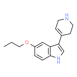 ChemSpider 2D Image | 5-Propoxy-3-(1,2,3,6-tetrahydro-4-pyridinyl)-1H-indole | C16H20N2O