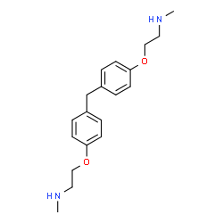 ChemSpider 2D Image | 2,2'-[Methylenebis(4,1-phenyleneoxy)]bis(N-methylethanamine) | C19H26N2O2
