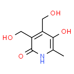 ChemSpider 2D Image | 5-Hydroxy-3,4-bis(hydroxymethyl)-6-methyl-2(1H)-pyridinone | C8H11NO4