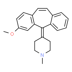 ChemSpider 2D Image | 4-(3-Methoxy-5H-dibenzo[a,d][7]annulen-5-ylidene)-1-methylpiperidine | C22H23NO