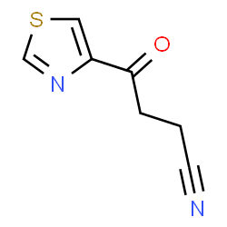 ChemSpider 2D Image | 4-Oxo-4-(1,3-thiazol-4-yl)butanenitrile | C7H6N2OS