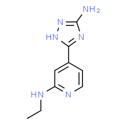 ChemSpider 2D Image | 4-(3-Amino-1H-1,2,4-triazol-5-yl)-N-ethyl-2-pyridinamine | C9H12N6
