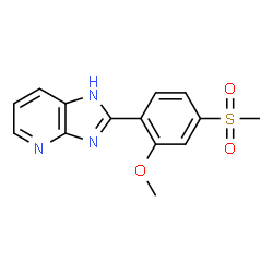 ChemSpider 2D Image | 2-[2-Methoxy-4-(methylsulfonyl)phenyl]-1H-imidazo[4,5-b]pyridine | C14H13N3O3S