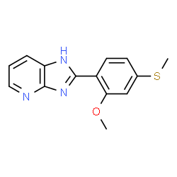 ChemSpider 2D Image | 2-[2-Methoxy-4-(methylsulfanyl)phenyl]-1H-imidazo[4,5-b]pyridine | C14H13N3OS
