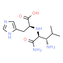 ChemSpider 2D Image | N-[(2S,3S)-1,3-Diamino-4-methyl-1-oxo-2-pentanyl]-L-histidine | C12H21N5O3