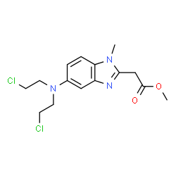 ChemSpider 2D Image | Methyl 5-(bis(2-chloroethyl)amino)-1-methyl-1H-benzimidazole-2-acetate | C15H19Cl2N3O2