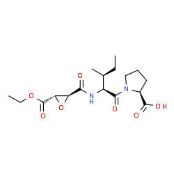 ChemSpider 2D Image | N-{[(2S,3S)-3-(Ethoxycarbonyl)-2-oxiranyl]carbonyl}-L-isoleucyl-L-proline | C17H26N2O7