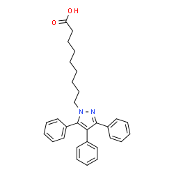 ChemSpider 2D Image | 3,4,5-triphenyl-1H-pyrazole-1-nonanoic acid | C30H32N2O2