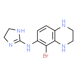 ChemSpider 2D Image | 5-Bromo-N-(4,5-dihydro-1H-imidazol-2-yl)-1,2,3,4-tetrahydro-6-quinoxalinamine | C11H14BrN5