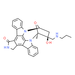 ChemSpider 2D Image | (15S,16S,18S)-16-Hydroxy-15-methyl-16-[(propylamino)methyl]-28-oxa-4,14,19-triazaoctacyclo[12.11.2.1~15,18~.0~2,6~.0~7,27~.0~8,13~.0~19,26~.0~20,25~]octacosa-1,6,8,10,12,20,22,24,26-nonaen-3-one | C29H28N4O3