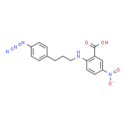 ChemSpider 2D Image | 2-{[3-(4-Azidophenyl)propyl]amino}-5-nitrobenzoic acid | C16H15N5O4