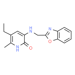 ChemSpider 2D Image | 3-[(1,3-benzoxazol-2-ylmethyl)amino]-5-ethyl-6-methylpyridin-2-ol | C16H17N3O2