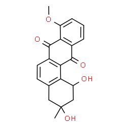 ChemSpider 2D Image | 1,3-Dihydroxy-8-methoxy-3-methyl-1,2,3,4-tetrahydro-7,12-tetraphenedione | C20H18O5