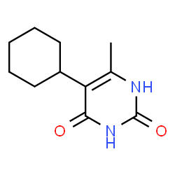 ChemSpider 2D Image | 5-Cyclohexyl-6-methyl-2,4(1H,3H)-pyrimidinedione | C11H16N2O2