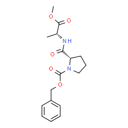 ChemSpider 2D Image | Methyl 1-[(benzyloxy)carbonyl]-L-prolyl-D-alaninate | C17H22N2O5