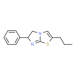 ChemSpider 2D Image | 5,6-Dihydro-6-phenyl-2-propylimidazo(2,1-b)thiazole | C14H16N2S