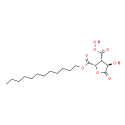 ChemSpider 2D Image | (2S,3R,4R)-2-[(Dodecyloxy)carbonyl]-4-hydroxy-5-oxotetrahydro-3-furancarboperoxoic acid | C18H30O8