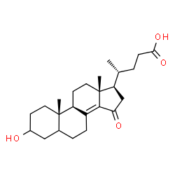 ChemSpider 2D Image | 3-Hydroxy-15-oxochol-8(14)-en-24-oic acid | C24H36O4